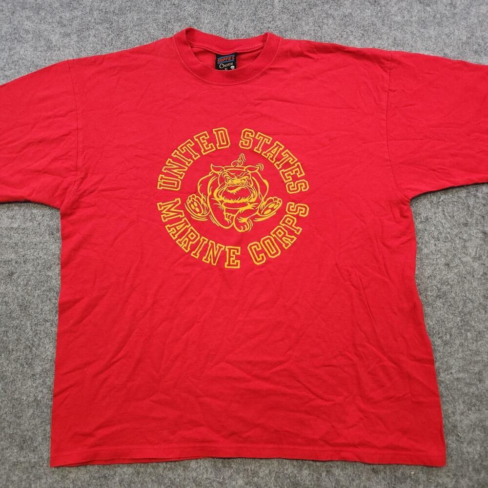 Vintage United States Marine Corps T Shirt Mens XL USMC Military Bulldog 90s Tee - Picture 4 of 13